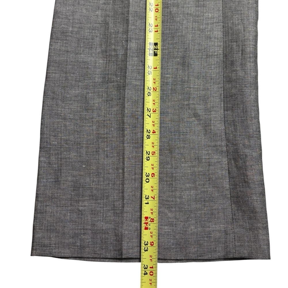NWT Ann Taylor LOFT Marissa Fit Linen Blend Straight Pants 0 Heathered Gray - Picture 7 of 11
